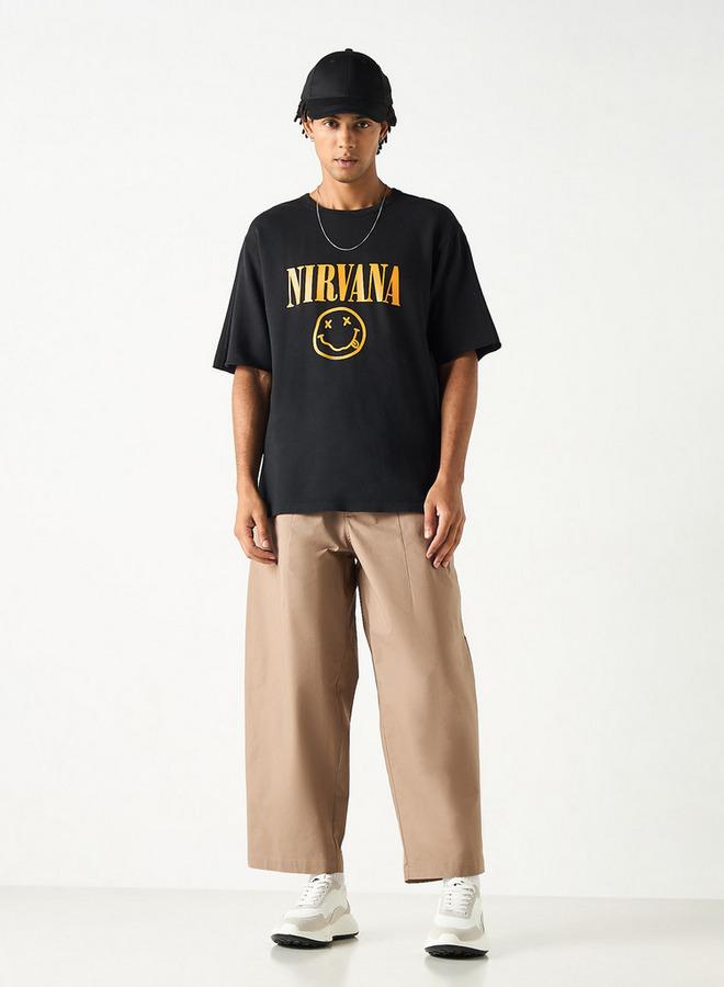 SP Characters Nirvana Print T-shirt with Crew Neck and Short Sleeves - Image 2