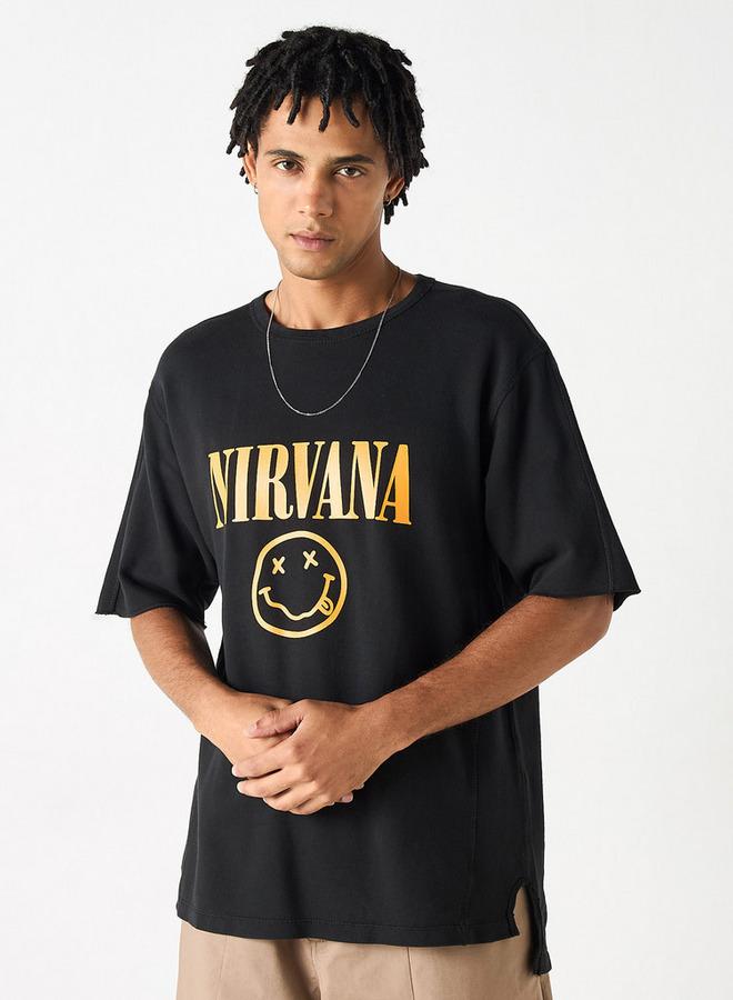 SP Characters Nirvana Print T-shirt with Crew Neck and Short Sleeves - Image 1