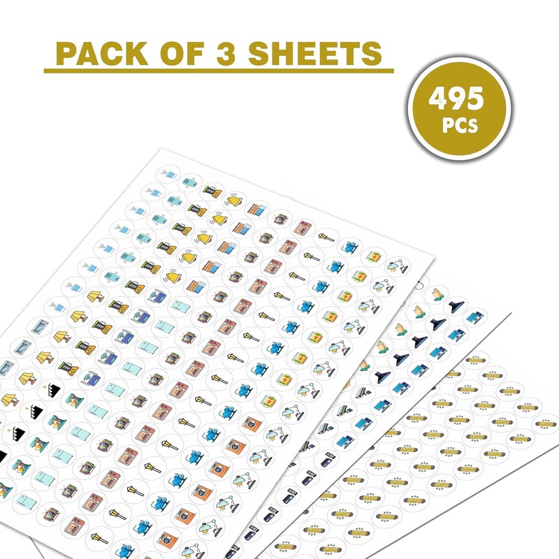 Twinster Transparent Stickers for Switch Board for Home 32 Designs Wall Switches Decoration 495 Stickers Contain All Common Switch Stickers - Image 3