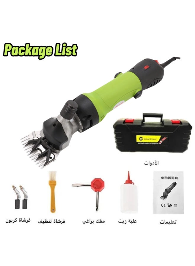 GearZone Upgrade Professional Wool Shears, Adapted for Sheep Grooming, 1000W Electric Pet Trimmer Machine, Professional Animal Hair Clipper with Trimmer Adjustable Speed（Green） - Image 2