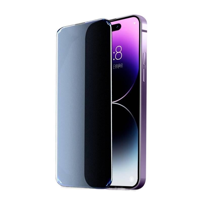 BB غطاء هاتف بGlass لـ iPhone 17 / 17 Air / 17 Pro / 17 Pro Max مع مقاوم للبصمات وملمس غير لامع مع شاشة خصوصية باللون Frosted - Image 5