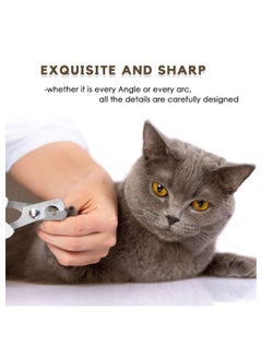 SYOSI Pet Nail Clippers for Cats, Dogs, Puppies, Kittens, Hamsters, Rabbits and Small Animals, 25 Degree Curved Radian Design Claw Trimmer  - Image 5