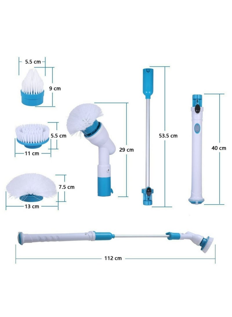 1pcs 3 Heads Electric Cleaning Brush Cordless Spin Scrubber Adjustable Waterproof Cleaner Bathroom Kitchen Cleaning Tools Turbo Scrub - Image 4