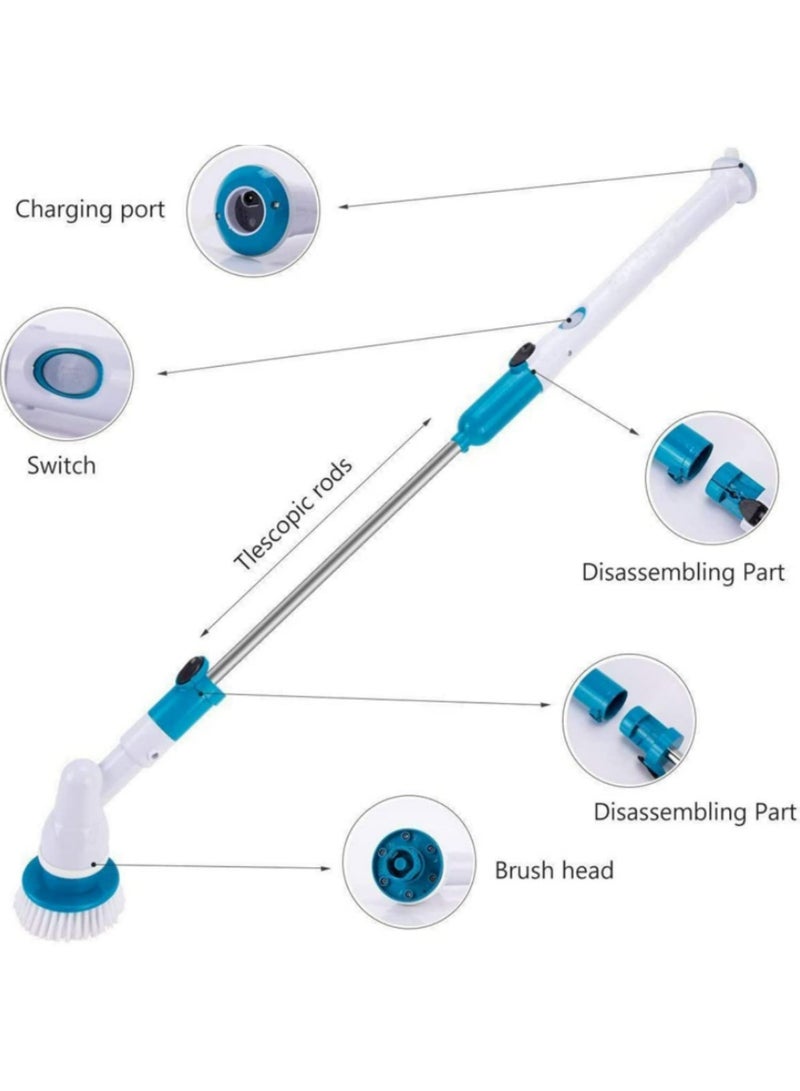 1pcs 3 Heads Electric Cleaning Brush Cordless Spin Scrubber Adjustable Waterproof Cleaner Bathroom Kitchen Cleaning Tools Turbo Scrub - Image 2