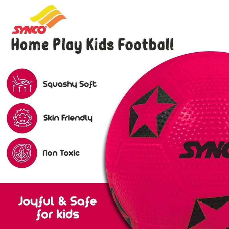 synco Home Play Football | Beach Balls | Suitable for Kids Aged 4-7 | Soft Toy Ball, Size-4 - Image 4