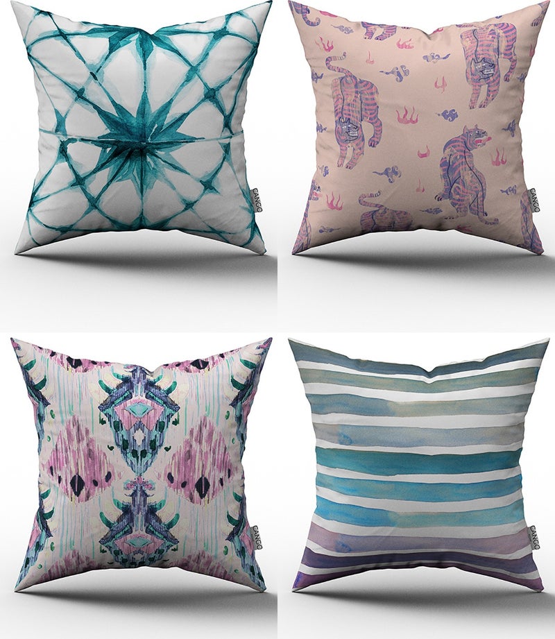 4-Piece Throw Pillow Cover Set - 43X43 cm - 049 