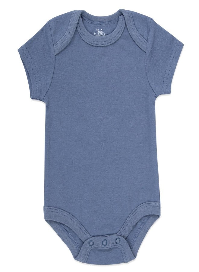 Baby Essentials Unisex Baby Boys and Girls Solid Color 6 Piece Bodysuit Set (Solid Earth Tone 6 Piece, 3 Months) - Image 3