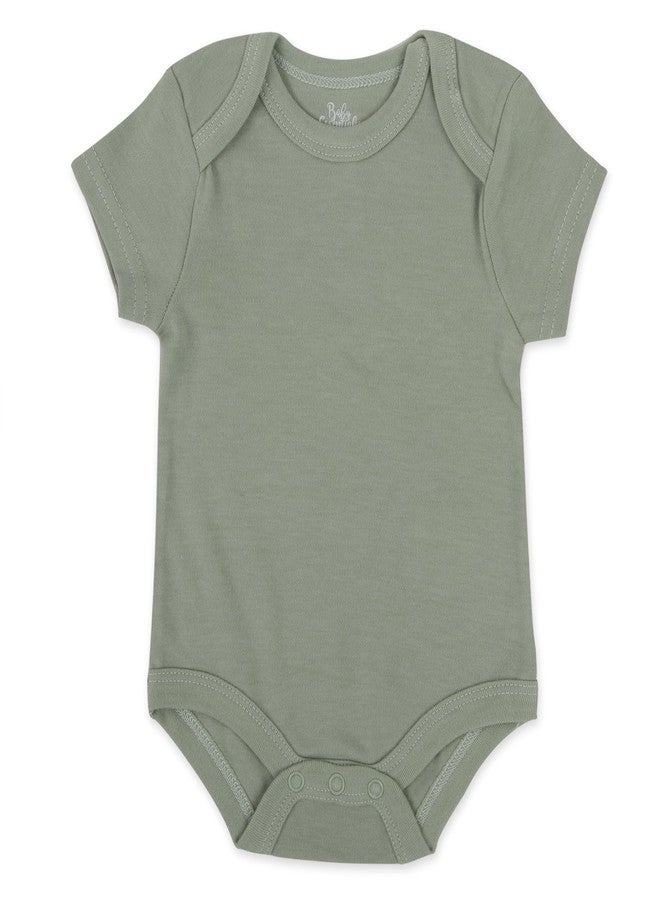 Baby Essentials Unisex Baby Boys and Girls Solid Color 6 Piece Bodysuit Set (Solid Earth Tone 6 Piece, 3 Months) - Image 4