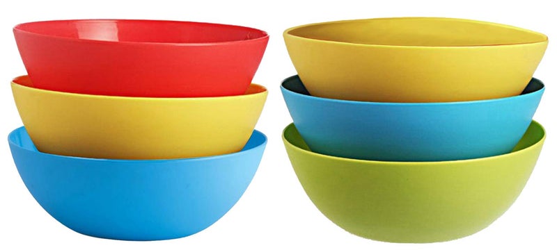 Kuber Industries Kuber Industries Plastic 6 Pieces Mixing Bowl Set 800 ML Multi  - Image 1