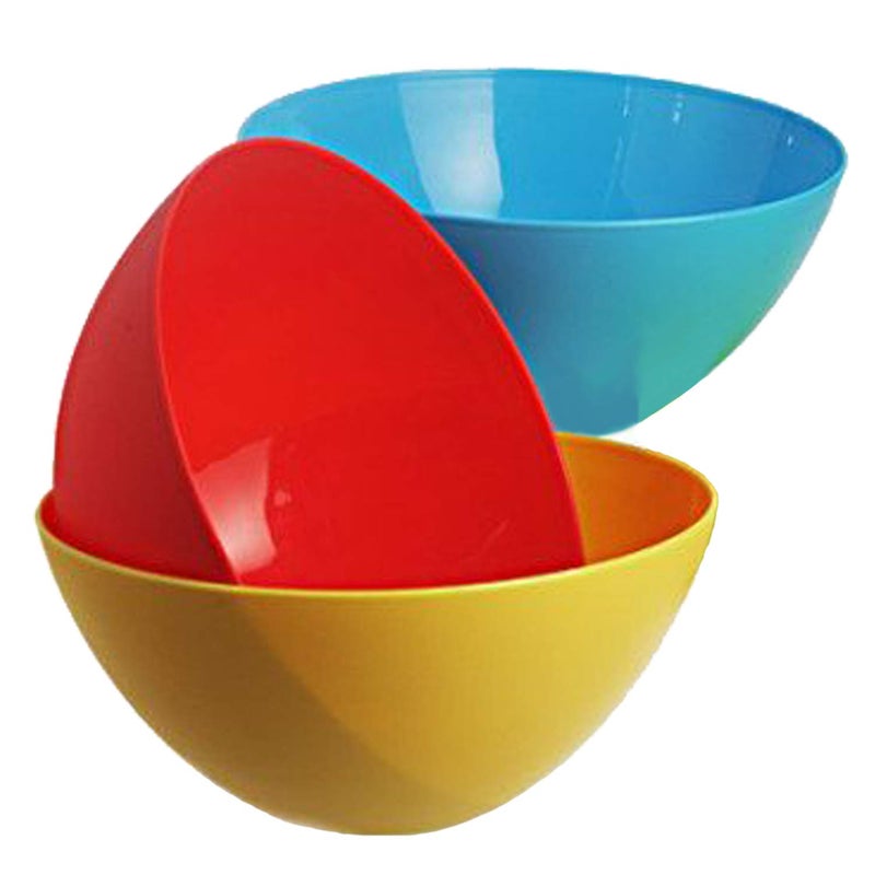 Kuber Industries Kuber Industries Plastic 6 Pieces Mixing Bowl Set 800 ML Multi  - Image 4