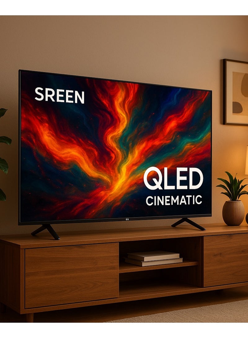 سرين SREEN تلفزيون ٥٠ بوصة فريملس، 4K UHD، سمارت بنظام Android 14، شاشة DLED، منافذ HDMI وUSB، دعم Wi-Fi – SRET-50S4KQ2 - Image 3