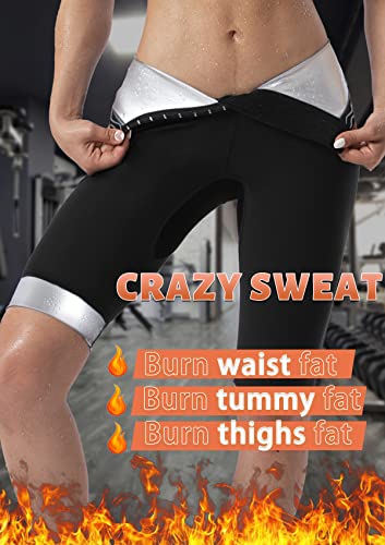 QZSH Sauna Pants Women Sweat Capris Slimming Leggings,Mesh Crotch,High Waist Workout Body Shaper Suits（TBH70031-07-XL） - Image 2