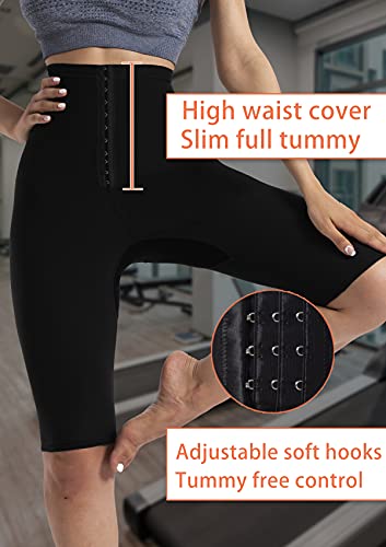 QZSH Sauna Pants Women Sweat Capris Slimming Leggings,Mesh Crotch,High Waist Workout Body Shaper Suits（TBH70031-07-XL） - Image 5