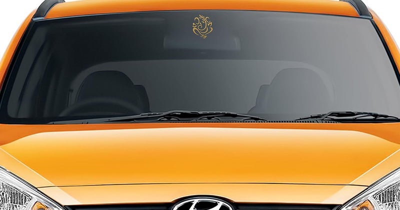 WallDesign Vinyl Ganesha Door Car Bike Sticker, 3 x 0.1 x 3 Inches, Gold - Image 3
