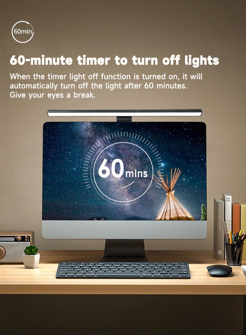 Sharpdo 50cm-Computer Monitor Lamp, Light Bar for Eye Caring, Reading LED Task Lamp, Touch Control, For Office/Home/Gaming/Desk with Adjustable Brightness/Color, No Screen Glare Space Saving - Image 5