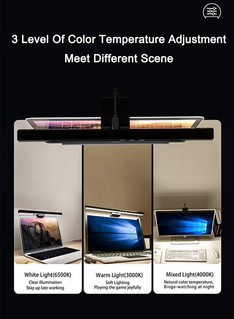 Sharpdo 50cm-Computer Monitor Lamp, Light Bar for Eye Caring, Reading LED Task Lamp, Touch Control, For Office/Home/Gaming/Desk with Adjustable Brightness/Color, No Screen Glare Space Saving - Image 5
