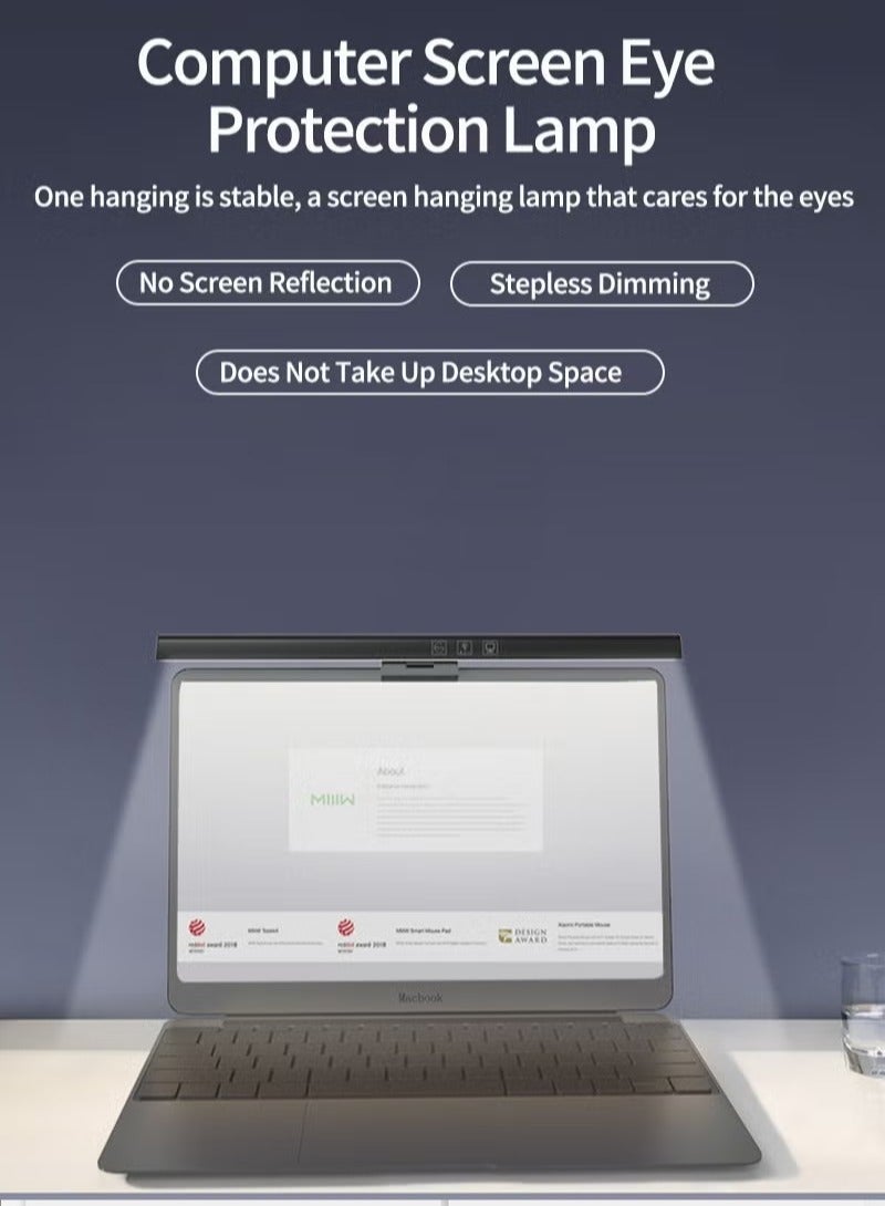 Sharpdo 50cm-Computer Monitor Lamp, Light Bar for Eye Caring, Reading LED Task Lamp, Touch Control, For Office/Home/Gaming/Desk with Adjustable Brightness/Color, No Screen Glare Space Saving - Image 3