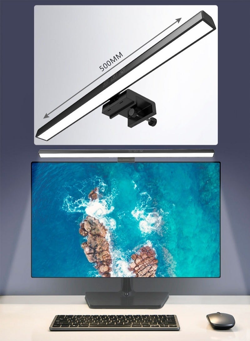 Sharpdo 50cm-Computer Monitor Lamp, Light Bar for Eye Caring, Reading LED Task Lamp, Touch Control, For Office/Home/Gaming/Desk with Adjustable Brightness/Color, No Screen Glare Space Saving - Image 4