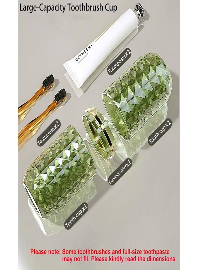 FQDGTFA Transparent Travel Toothbrush Case with Cover, Large Tooth Brush Holder with Mouthwash Cup, Portable Compact Oral Clean Tools Organizer for Bathroom Trip School - Image 3