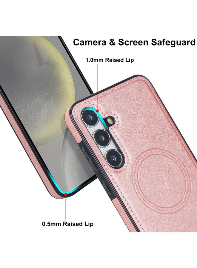 S-TOP Case For Samsung Galaxy S24 5G Retro Leather Invisible Stand MagSafe Phone Case - Image 4