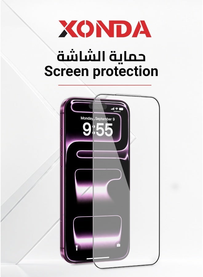 Xonda Elite 4IN1 Iphone 18 Pro Clear ( Mag safe Case , Screen Protector , Camera Lens , Matt Camera Back side protector) - Image 3