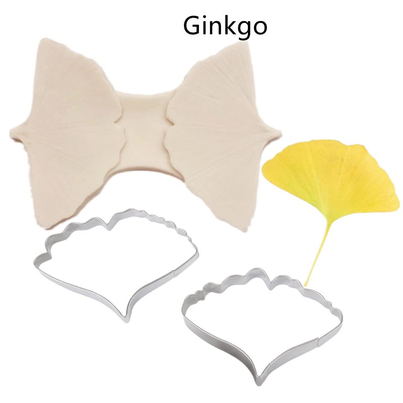 kulepin 8set Gumpaste Flower Silicone Mold and Cutter Stainless Steel Flower Cutter Fondant Flower Veining Molds Sugarcraft Flowers Making Tools for Cupacke Cookie Toppers Wedding Birthday Cake Decorating - Image 2