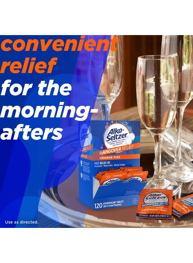 Alka-Seltzer Hangover Relief Tablets, Fast Relief Starts in About 15 Minutes for Headaches, Body Aches & Mental Fatigue, Bachelorette Party & Bachelor Party, Dispenser Pack, 120 Count - Image 5