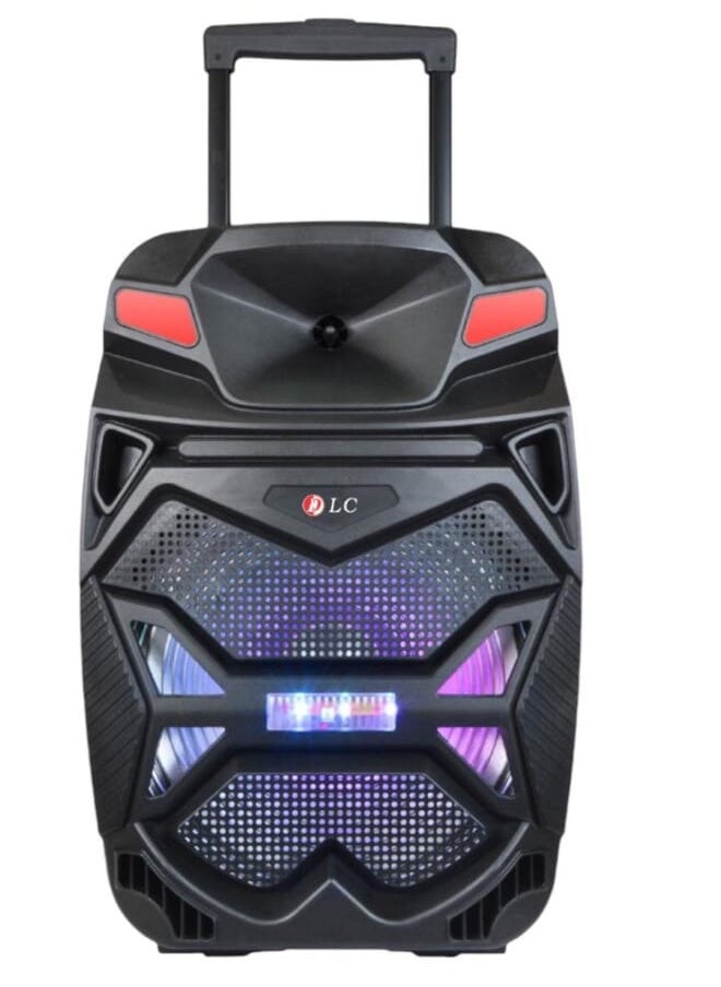 DLC DLC Hi-Fi Colorful Atmosphere Lights Trolley Speaker With BT/FM/USB/TF/AUX Microphone And Remote DLC-32288  - Image 1