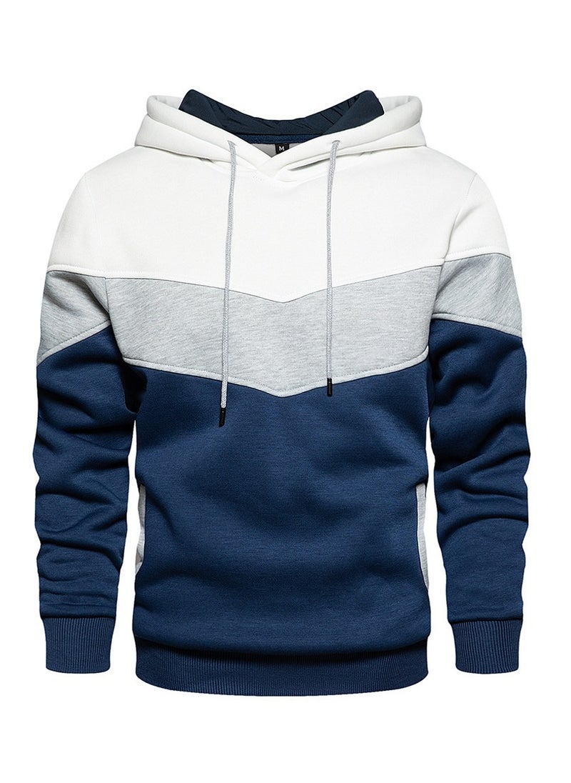KUYING New Color Blocked Hooded Casual Sports Top  - Image 1