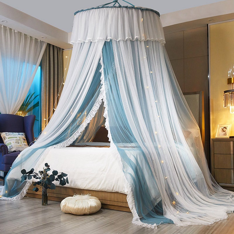 Factory Double-Layer Yarn Princess Dome Mosquito Net Ins Wind Net Red Pattern Hanging Ceiling Round Text Net - Image 1