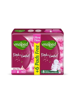 رقيقة للغاية ومنعشة ومريحة وطويلة 40 فوطة + 6 فوط مجاناً - pzsku/Z91A98CE06777F7A10887Z/45/_/1690879024/1a01e59e-30cf-441b-bb8e-945e2ab623ab