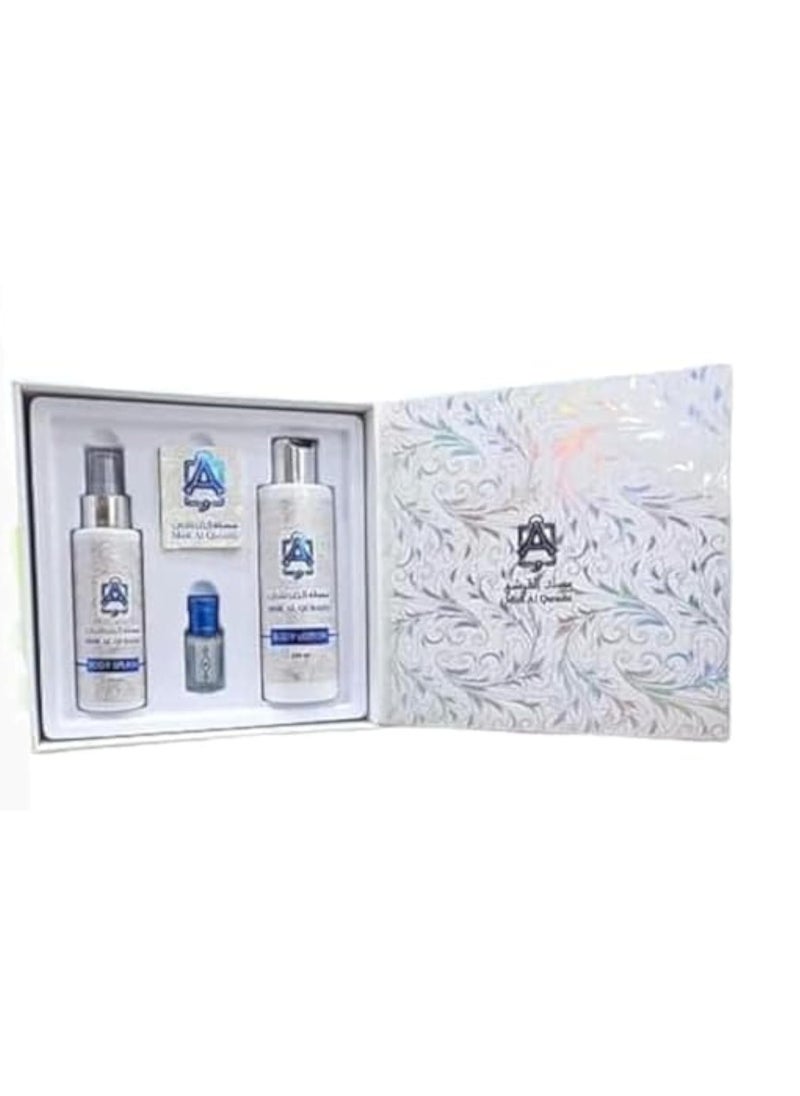 Abdul Samad Al Qurashi Musk Tahara Al Qurashi White Complete Care Set 4 Pieces 