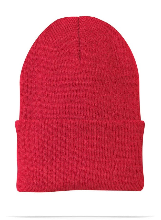 CHACKO Boys & Girls Beanies and Gloves Set Soft Knit for School Winter Cold Skull Cap_5-10 Year(Colour Red) Pack of 1 - Image 2