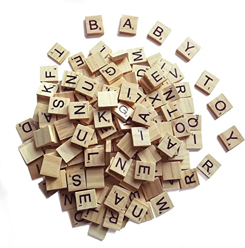 QMET 100pc Alphabet Tiles Set - WoodTiles DIY Crafts for Decoration & Gameplay - Image 3