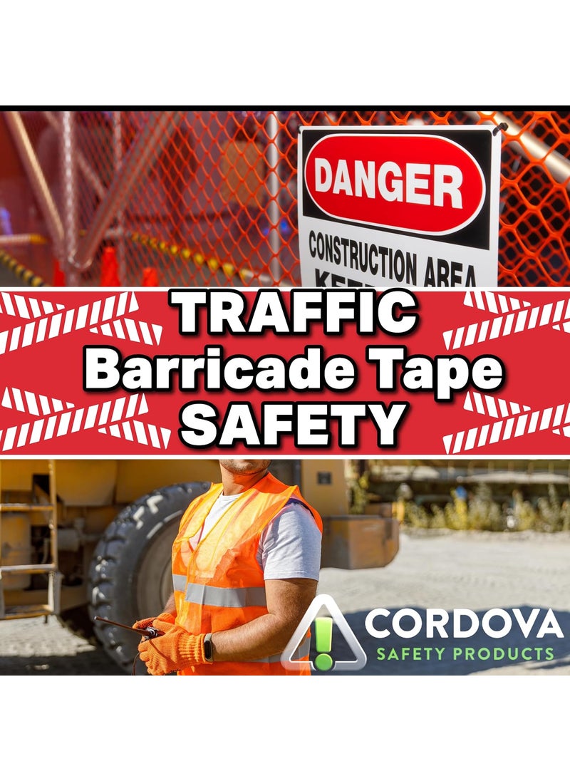 Cordova Cordova Safety Products  T15211 Pro Pack Danger Barricade Tape  Set of 12 Rolls  Each Roll Measures 3 x 1000  Red 31000 Red  - Image 5