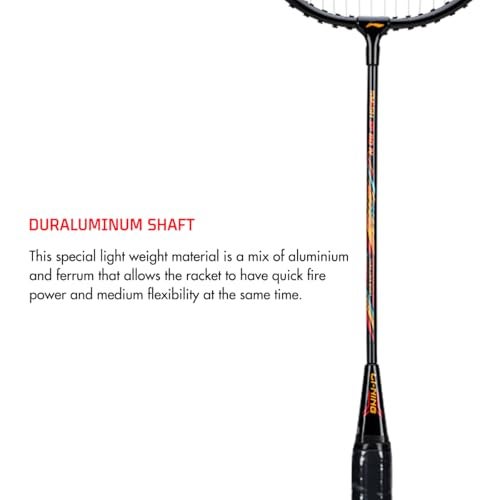 Li-Ning Blended Fabric Xp-60-Iv Strung Blend Badminton Racquet (Set Of 2,Black/Pink, 90-95 Grams , 18-20 Lbs), Blend - Image 3