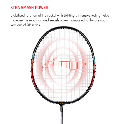 Li-Ning Blended Fabric Xp-60-Iv Strung Blend Badminton Racquet (Set Of 2,Black/Pink, 90-95 Grams , 18-20 Lbs), Blend - Image 4