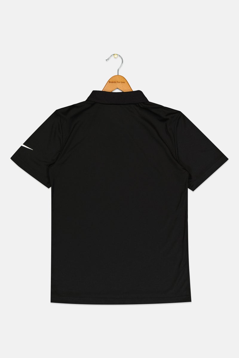 Nike Nike 3Brand by Russell Wilson Kids Boy Dri-Fit Fit Short Sleeves Polo Shirt, Black  - Image 2