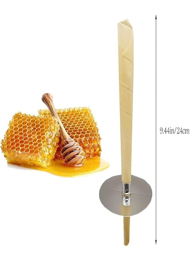 The Bros Ear Candles Natural Beeswax,Ear Candle Ear Wax Remover, Beeswax Natural Wax Ear Cleaning Aromatherapy Candle Set (20 Ear Candles + 10 Ear Pieces + 20 Cotton Swabs Ear Candle Sticks)  - Image 2