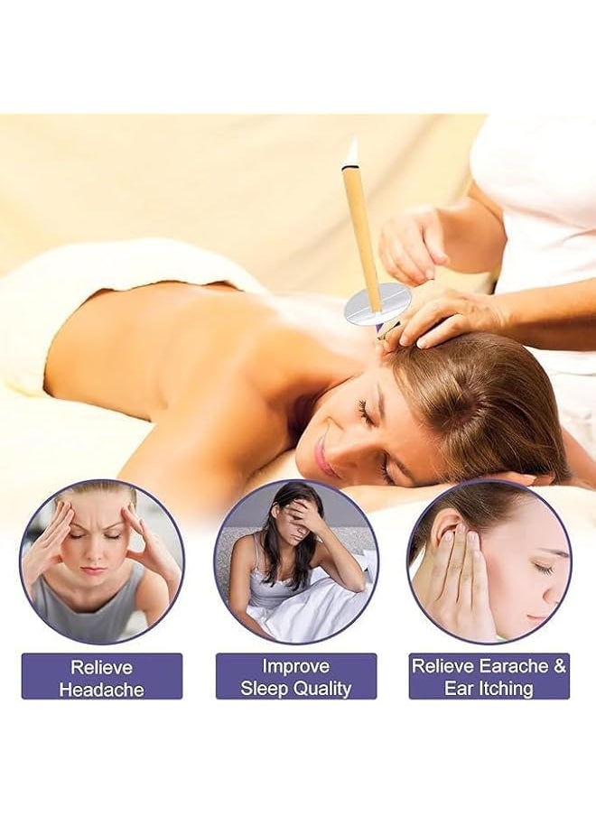 The Bros Ear Candles Natural Beeswax,Ear Candle Ear Wax Remover, Beeswax Natural Wax Ear Cleaning Aromatherapy Candle Set (20 Ear Candles + 10 Ear Pieces + 20 Cotton Swabs Ear Candle Sticks)  - Image 5