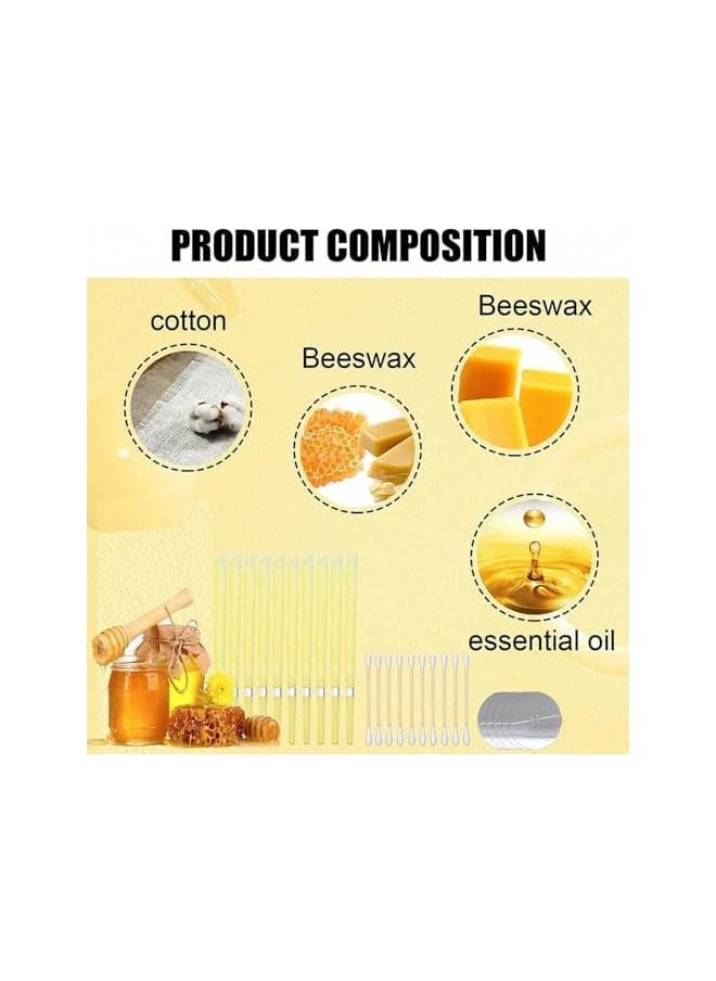 The Bros Ear Candles Natural Beeswax,Ear Candle Ear Wax Remover, Beeswax Natural Wax Ear Cleaning Aromatherapy Candle Set (20 Ear Candles + 10 Ear Pieces + 20 Cotton Swabs Ear Candle Sticks)  - Image 4