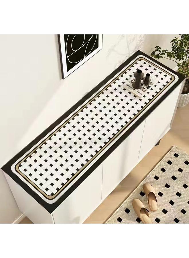 Bluejw Advanced Sense TV Cabinet Tablecloth Hallway Shoe Cabinet Dust-proof Mat Rubbing Anti-fouling Leather Sideboard Coffee Table Long Table Mat - Image 3
