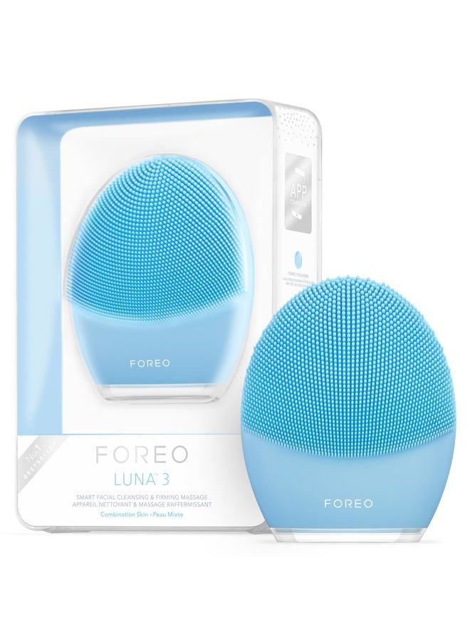 FOREO LUNA 3 Facial Cleansing Brush | Combination skin | Anti Aging Face Massager | Enhances Absorption of Facial Skin Care Products|For Clean&Healthy Face Care|Simple&Easy|Waterproof|Battery Powered - Image 1