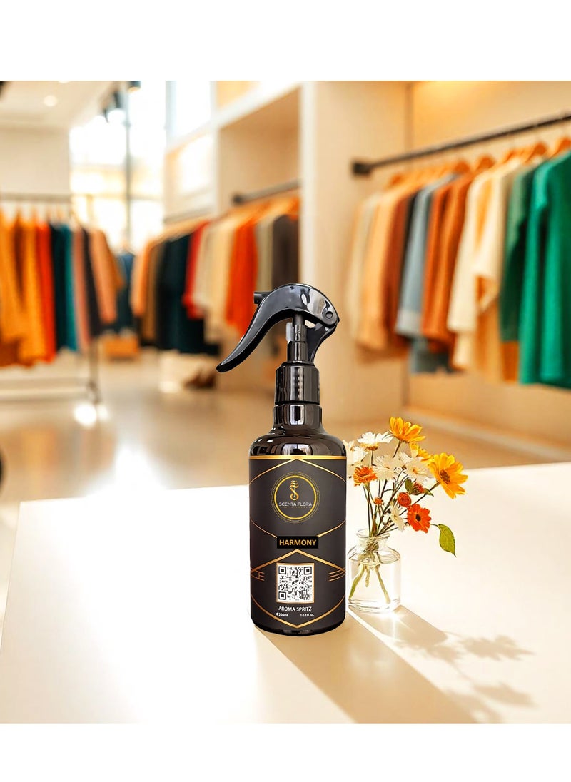 HARMONY – Aroma Spritz - Ready-to-Use Long-Lasting Air Freshener for Cars, Carpets, Curtains, Rooms, Fabrics, and Abayas (300 ml)
