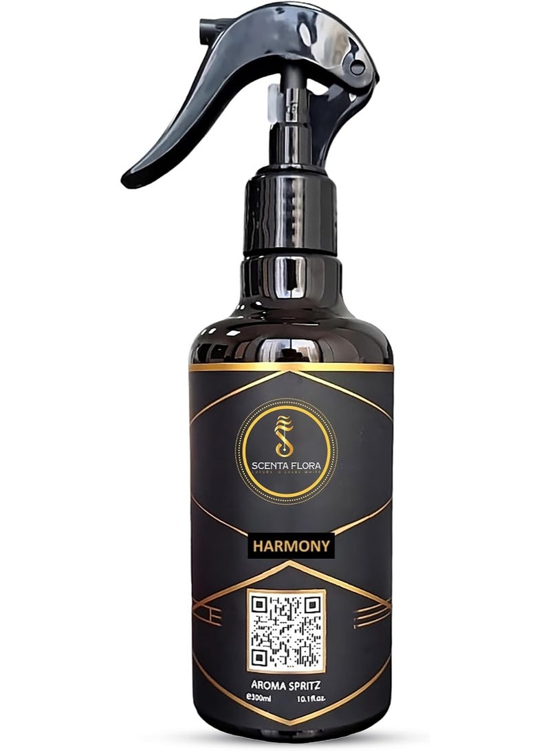 SCENTA FLORA Harmony Aroma Spritz 300ml | Ready-to-Use Long-Lasting Oil-Based Air Freshener for Offices, Washrooms, Dressing Rooms, Cars, Carpets, and Fabrics like Abayas - Image 1