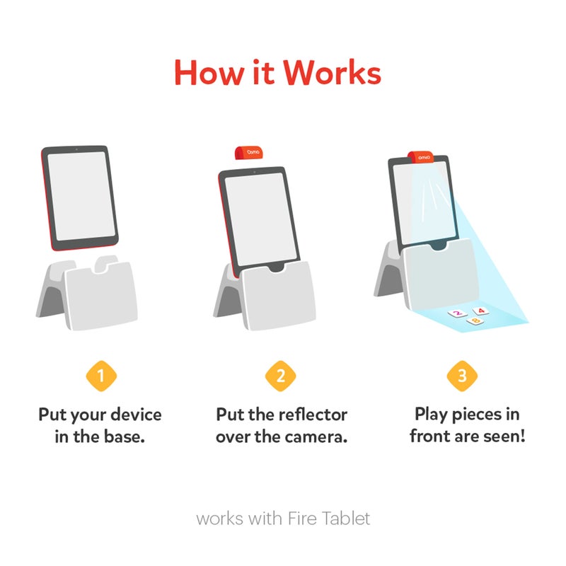 Osmo مجموعة أوزمو- العبقري الصغير للبدء لجهاز فاير تابليت - 4 ألعاب تعليمية - للأطفال في سن ما قبل المدرسة من 3-5 سنوات - الصوتيات، حل المشكلات والإبداع - هدايا ألعاب STEM، للأطفال (قاعدة أوزمو لجهاز فاير تابليت مشمولة) - Image 4