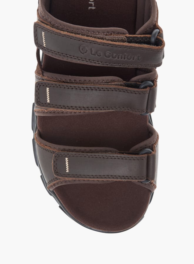 Le Confort Mens Strappy Sandals With Hook And Loop Closure  - Image 3