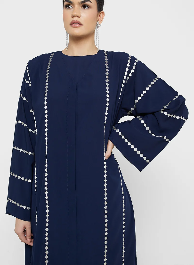 Khizana Printed Abaya With Sheila