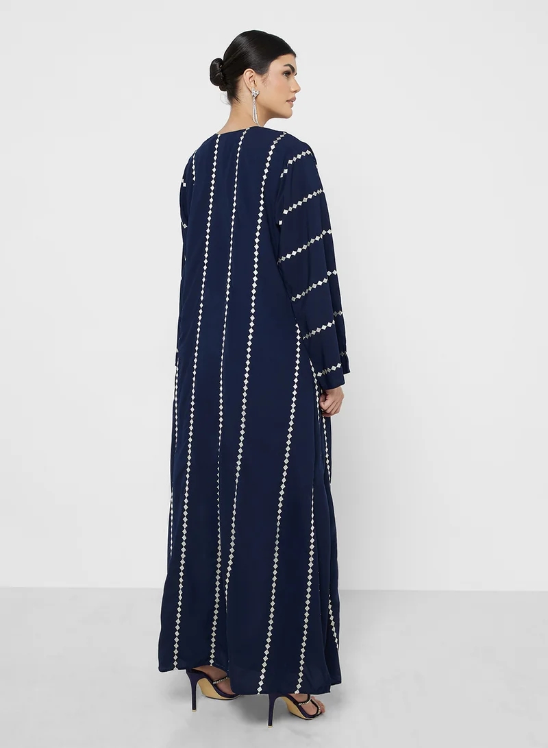 Khizana Printed Abaya With Sheila