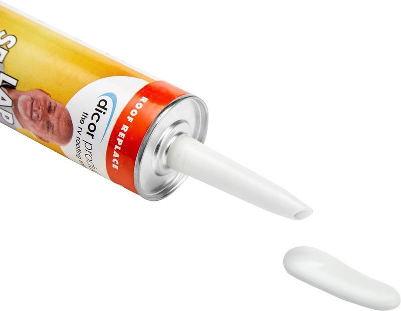 Dicor 501LSD-1 HAPS-Free Self-Leveling Lap Sealant - 10.3 Oz, Dove Bright White for RV Roofing and Maintenance - Image 3